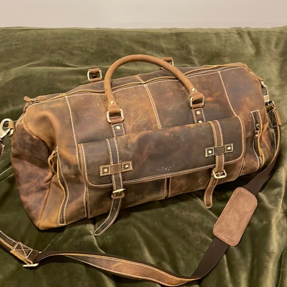 komalc Bags Komalc Genuine Leather Duffle Bag Poshmark